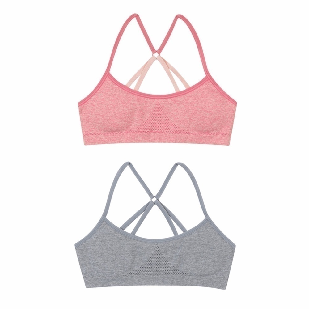Hanes Girls' Seamless Molded Wirefree Bra 2-Pack